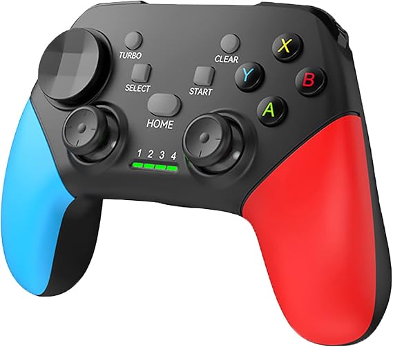 iOS、Android、iPad、タブレット、PC用ワイヤレスモバイルゲーミングコントローラー、Switch Pro、PS3ゲームパッドジョイスティックコントロール（ターボ振動付き）用Bluetoothワイヤレスゲームコントローラー Black