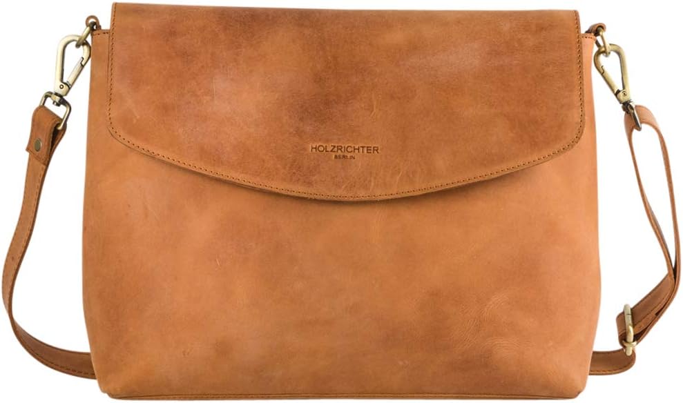 HOLZRICHTER Berlin Shoulder Bag Premium Leather Messenger Bag Large