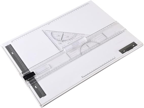 Multi-functional Drafting Board Drafting Table A3 Angle Adjustable Drafting Table Sliding Ruler Durable T-Square