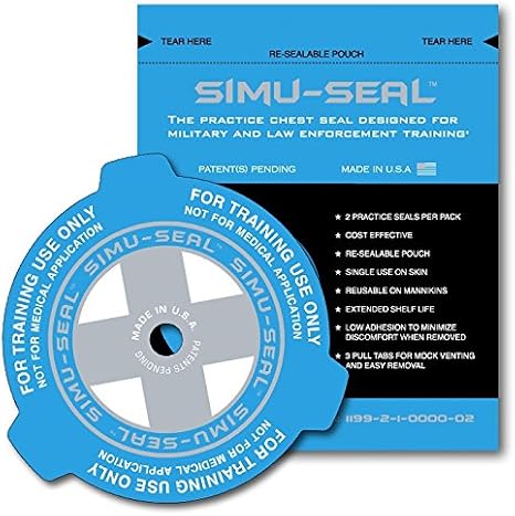 Simu-seal Chest Seal Trainer - 2 Pack