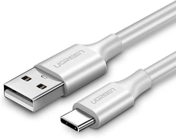 Ugreen USB Type-C Şarj ve Data Kablosu, 1 Metre, Beyaz