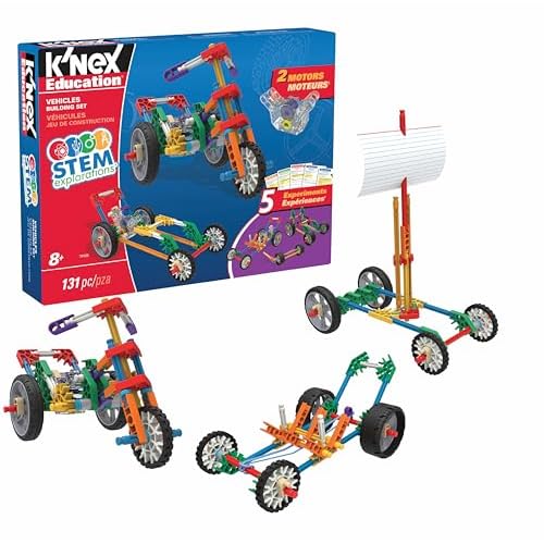 KNEX Education - STEM Explorations: Vehicles Building Set Kid Construction Play, Creative Building Ages 8