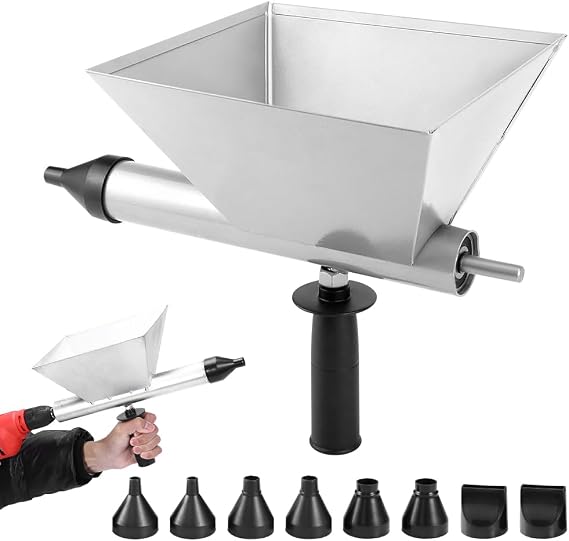 Electric Mortar Pointing Grout Gun, Mortar Gun for Pointing Drill, Cement Grouting Machine, Pointing Grouting Machine with 8 Removable Nozzles, Cement Gun for Pointing, Bricks Wall Decoration