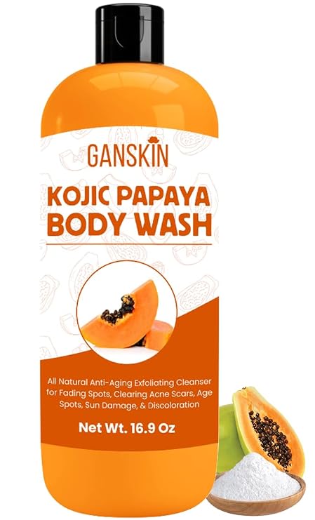 Kojic Acid Soap for Hyperpigmentation Skin Brightening Kojic Papaya Body Wash Dark Spot Soap Reduces Acne, Scars, and Evens Skin Tone Turmeric Body Wash for Brighter Glowing Face