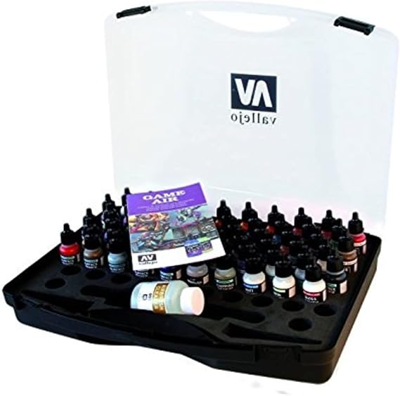 Vallejo - Game Air Range Case | Professional Premium Acrylic Paint Set | Airbrush-Ready for Fantasy, Wargames and Sci-Fi Colors Kit | Portable Hobby Storage Box | 64 bottles x 17 ml. (0.57 fl.oz)