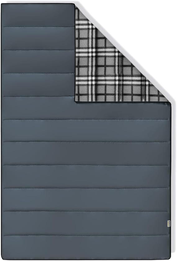 Haegs Flannel Camping Blanket, Travel Quilt Outdoor Lightweight Compact Outdoor Camping Tent Caravan Supplies Blanket 215-150cm Anthracite