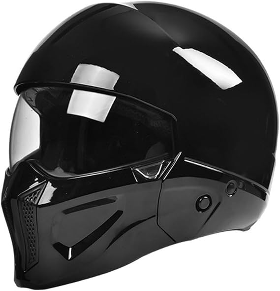 Full Face Motorcycle Vintage Helmets Men Women Motocross Mountain Downhill Scooter Helmets DOT Approved Motorbike Retro Four Wheeler Go-Kart Helmets for Cruiser Chopper ATV Moped