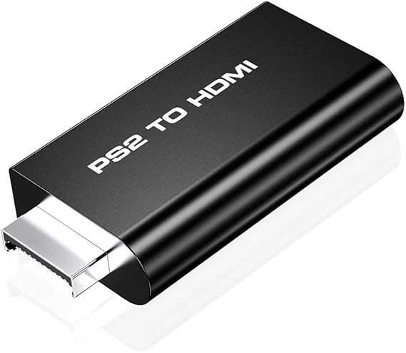 PCATEC PS2 to HDMI Converter Adapter, HDMI Connection Connector for PS2, HDMI Output Converter, Portable Convenient, Connector, PS2 Resurrection, Power Supply USB Cable, High Speed