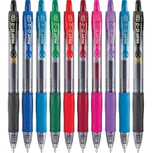 Pilot G2 Premium Retractable Gel-Ink Rolling Ball Pens, Bold Point (1.0mm), 1.0 Gel Pens, Assorted, 10-Pack - Ideal for School, Journaling, Office Writing