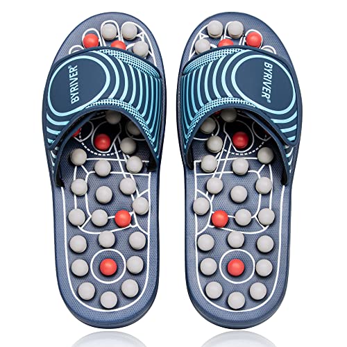 BYRIVER Spring Acupuncture Massage Slippers Deep Tissue Foot Massager, Neuropathy Arthritis Plantar Fasciitis Relief Massage Ball 05XL