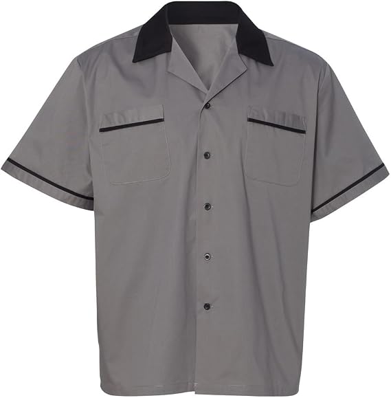 Hilton GM Legend Bowling Shirt L Steel/ Black