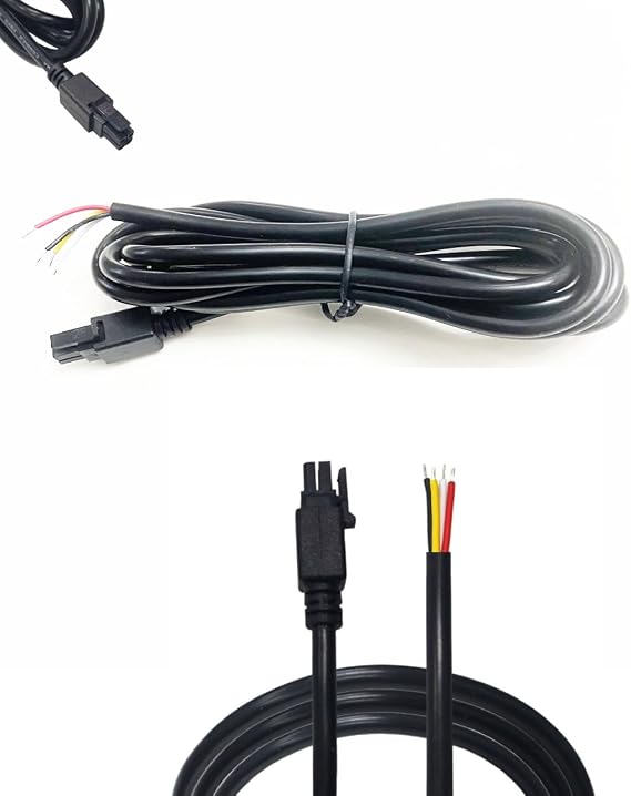 CompuPort - 4 Pins Boot Molex DC GPIO Power Cable Shielded and soldered Tips, Compatible with Microhard, Cradlepoint, Teltonika, Sierra Wireless Airlink,Peplink, Perle and More Cellular Modems