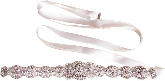 Glamulice Handmade Bridal Belts for Women Wedding Dresses Bride Crystal Rhinestone Flower Girls Bridesmaid Sash Belt