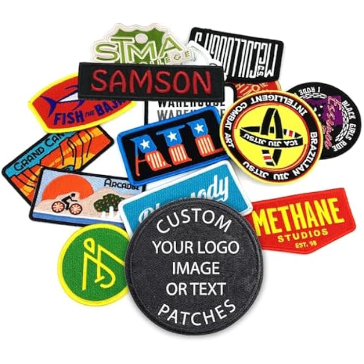 Custom Embroidered Patches, Custom Logo Patches, Custom Patches Design Your Own, Personalized Name Patches, Photo Patch, Custom Shape Iron On Sew On Hook & Loop Patches
