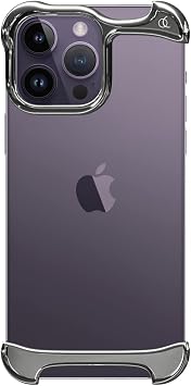 Arc Pulse Phone Case Designed for iPhone 14 Pro Max, Aerospace Grade Aluminum Aluminum Mirror Polish Silver