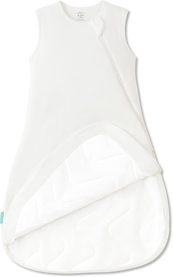 PurComfy Supersoft Bamboo Viscose Sleep Sack, 1.0 TOG Baby Sleeping Bag | Ideal For Sensitive Skin, 2-Way Zipper, All Season Baby Wearable Blanket, Neutral for Boy Girl