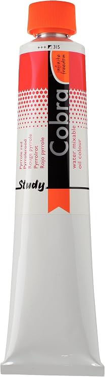 Royal Talens Cobra Study Water Mixable Oil Colors - Pyrrole Red, 200 ml tube
