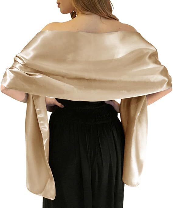 MLMW Women's Satin Shawls and Wraps for Wedding,Evening Dress,Bridal Party