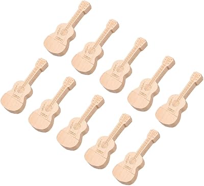 10 Pack Guitar Shaped Maple Wood USB Flash Pen Drive Memory Thumb Stick 2.0 8GB