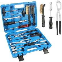 Brake Tools 15PC Drum & Disc Brake Tool Kit Labor-saving Drum Brake Spring Tool Anti-rust Brake Installer Remover Adjusting Tool with Brake Spring Pliers/Compressor/Puller, Brake Caliper Cleaning Tool