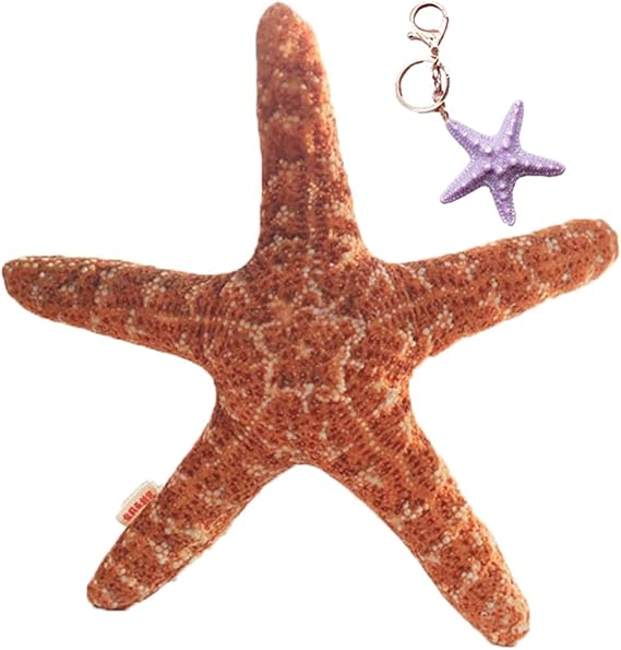 JIANEEXSQ Cute Beach Starfish Shaped Throw Pillows Plush Cushion Nap Pillow Home Decorative Accent Cotton Sofa Bed Chair Seat Cushion