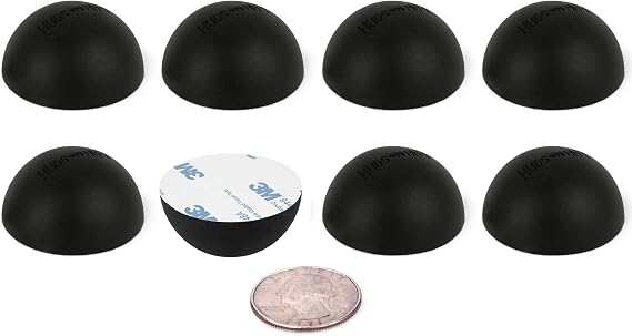 Hudson Hi-Fi 1.25" Platinum Silicone Hemisphere Bumper, Non-Skid Isolation Feet with Adhesive - 20 Duro - 8 Pack