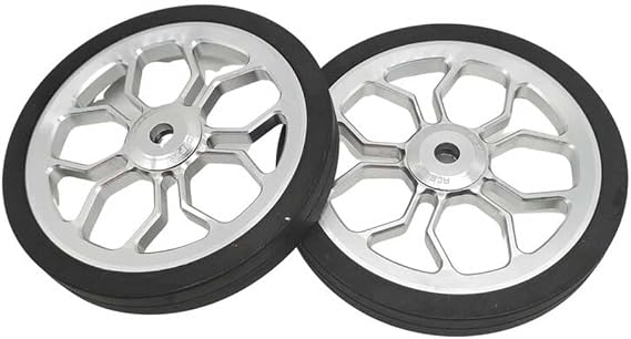 Large Easy Wheels for Brompton Folding Bike,easywheel diameter 80 mm (silver)