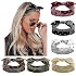 AIBFRID 6 Packs Bow Headbands for Women Girls Boho Bandana Headband Paisley Printed Head Bands for Womens Hair Non Slip Cute Knotted Womens Hairbands Head Wraps Turban Hair Accessories