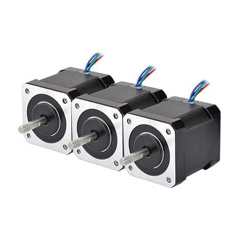 STEPPERONLINE 3PCS Nema 17 Stepper Motor 84oz.in 2A 48mm 4-Wire 1m Cable for DIY CNC 3D Printer CNC Robot