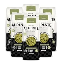 Al Dente Spinach Farfalletti All-Natural, Hand-Crafted Spinach Egg Pasta. Traditional Pasta Noodles Made With Cage-Free Eggs & Durum Wheat, Great for Soups, Stews, More. 12oz Bags (Pack of 6)