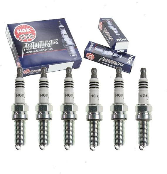 6 pc NGK Iridium IX Spark Plugs for Jeep Grand Cherokee 3.6L V6 2011-18 | Ultra-fine 0.6mm iridium tip sharpens throttle response and acceleration. 40,000-60,000 mile fine-wire performance.