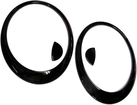 《 BAR AUTOTECH 》 Headlight Rim Cover Headlight Ring Eye Line Panel Gloss Black Rim Headlight Cover Parts Garnish Front Light Rim Mount Exterior Mounting Ring Type Mini Cooper R56 / R56 S / R56 JCW