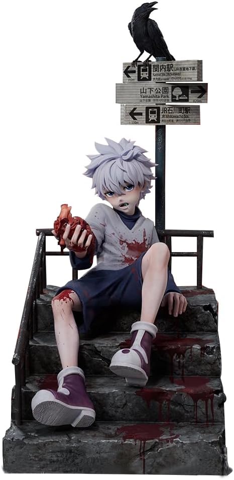 Killua Zaoldyeck Figure Statue 34cm Anime Character Killua Zoldyck Action Figure Model PVC Figures Desktop Decoration