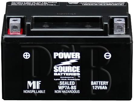 YTX7A-BS, YTX7ABS, GTX7A-BS, PTX7A-BS Replacement Battery 90cca High Performance WP7A-BS Sealed AGM for Honda, Kawasaki, Kymco, Kasea, Suzuki, SYM, Yamaha, E-Ton, Aprilia Motorcycle, Scooter, ATV, Quad