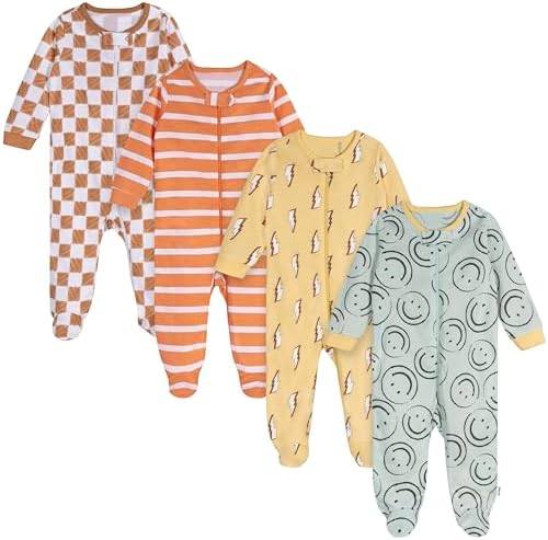 Onesies Brand Baby Boys 4-pack Sleep N Play Footies