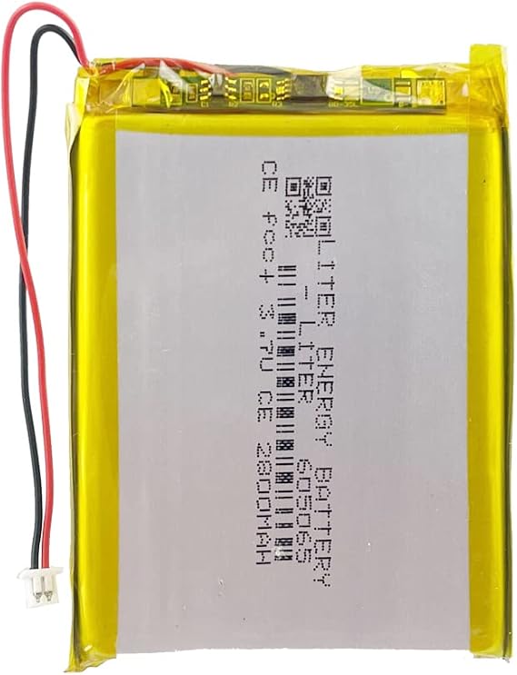Liter 3.7V 605065 2800mAh Lipo Battery Rechargeable Lithium Polymer ion Battery Pack with JST 1.25m Connector