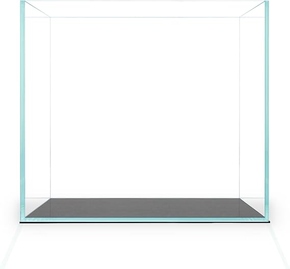 Aqua Worx 2 Gallon Clear Glass Cube Rimless Tank - Space Saving Aquarium - 7.87 x 7.87 x 7.87 inches