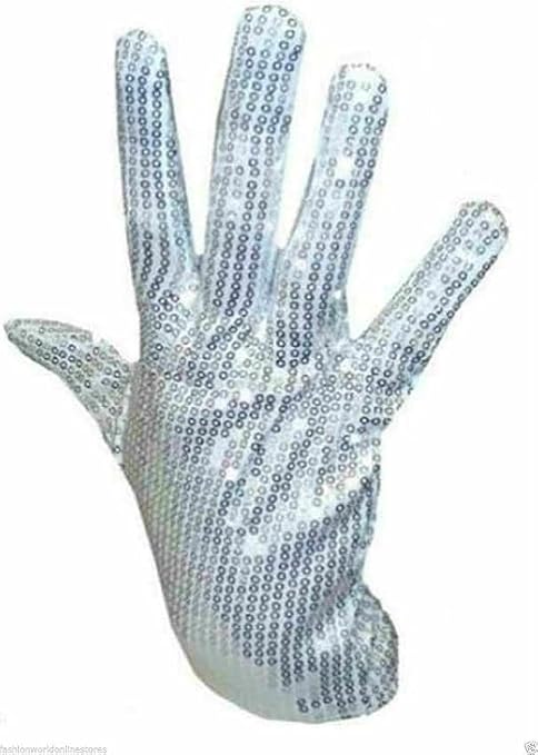 Jackson Hat Sequin Glove Sunglasses & Bow Tie Set Pop Star & Gangster Cosplay Fancy Dress Party Costume Accessories