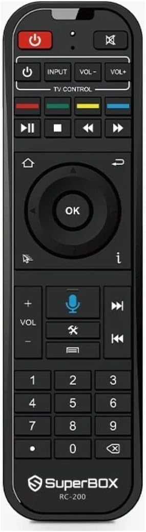 Voice Replacement Remote Control for Super Smart Box TV - Compatible with superbox S6 Ultra, S6 Max, S5 Max, S5 Pro, Elite Pro ,Elite Ultra