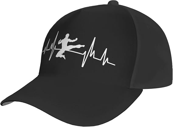 Adjustable Trucker Golf Cap Breathable Karate Heartbeat Baseball Cap