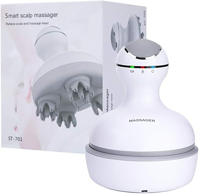 Haofy Cordless Electric Scalp Head Massager, IPX7 Waterproof Handheld Scratcher 4 Heads with Kneading 84 Nodes, Stimulate Scalp for, for Muscles Back Shoulder Calf Pain