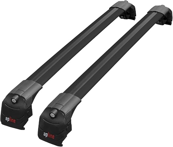 Compatible with Hyundai Santa Fe 3 (DM) 2013-2018 ACE-2 Model Car Roof Rack Cross Bar Black Aluminium 2 Bars