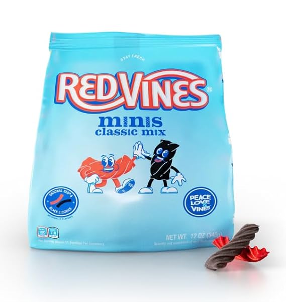 Red & Black Licorice Mini Mix by Red Vines, 12oz Bag