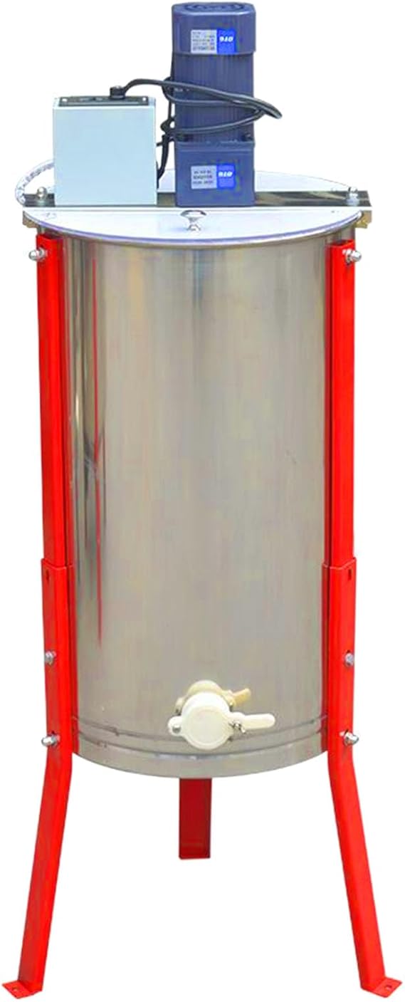 Electric Honey Extractor, 2/3/4 Frame Stainless Steel Honey Centrifuge Extractor, with Transparent Lid and Height Adjustable Stand, for Apiaries and Family Use,2 Frames