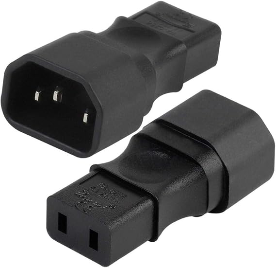 tekit IEC C14 to C9 Power Converter Travel Plug Adapter, IEC 320 C14 Male to C9 Female Electrical Adapter,1-Pack