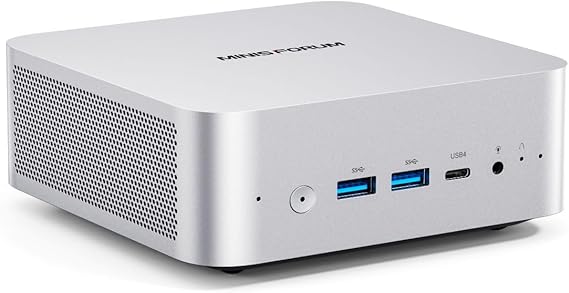 MINISFORUM AI X1 Mini PC | AMD Ryzen 7 255 | 16GB DDR5 Memory | 512GB SSD | Windows 11 Pro, HDMI 2.1 | DP 1.4 | USB 4x2 4 Screen Output, 2.5Gbps LAN/Wi-Fi 7/BT 5.4 Compact PC