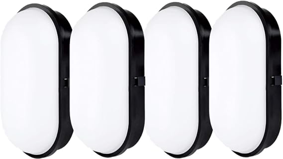 SU GEÇİRMEZ 20W SİYAH KASA GÜN IŞIK 4200K BAHÇE TERAS BANYO İÇ DIŞ MEKAN LED IŞIK 2000LM (4 ADET) [Enerji Sınıfı F]