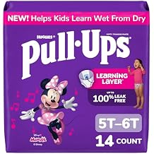 Pull-Ups Girls' Potty Training Pants, Size 5T-6T Training Underwear (46+ lbs), 14 Count
