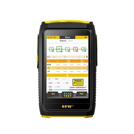 OFW Mini OTDR Optic Otdr Optical Reflector Active Fiber Live Tester 1550nm 20dB Optical Reflectometer Touch Screen OPM VFL (with iOLA)