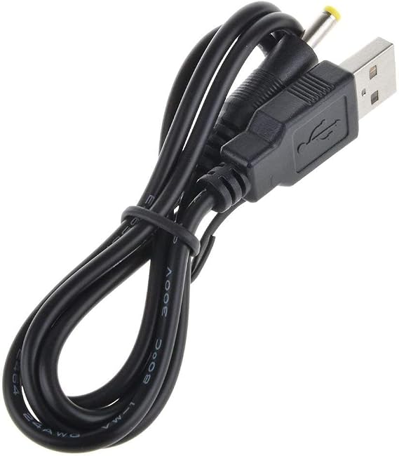 USB Charging Cable Power Charger Cord for Palm Tungsten E Zire 31 72 PalmOS PDA (with Mini Barrel Round Plug Tip. NOT Square Multi-pin Insert. NOT fit Palm Pilot palmOne Tungsten E2.